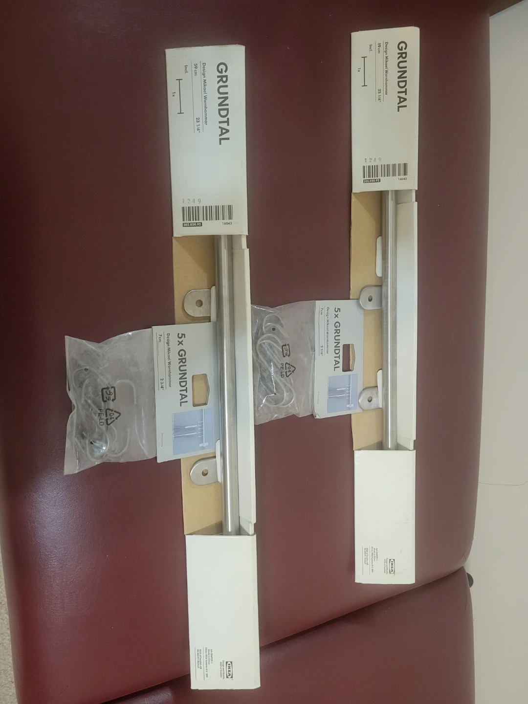 2 IKEA GRUNDTAL Rail Sets