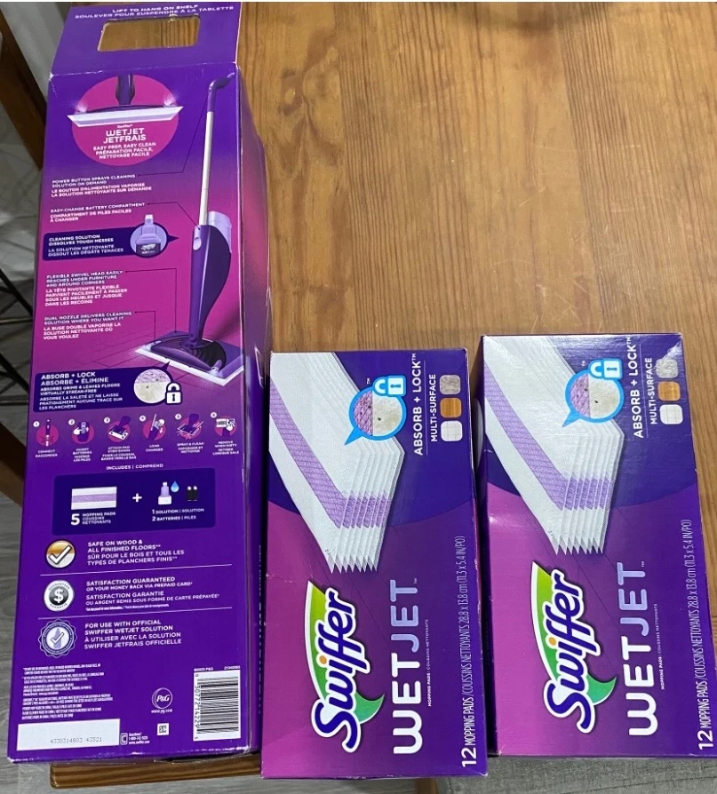 New!Swiffer WetJet Starter Kit and 20 Refill Pads - photo 3