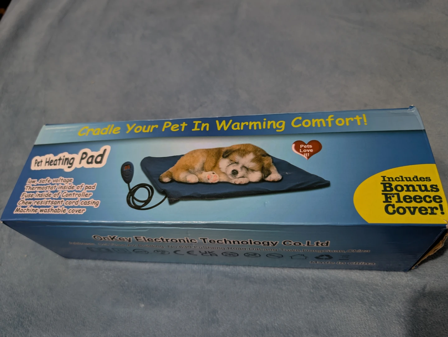 OnKey Pet Heating Pad with Adjustable Temperature