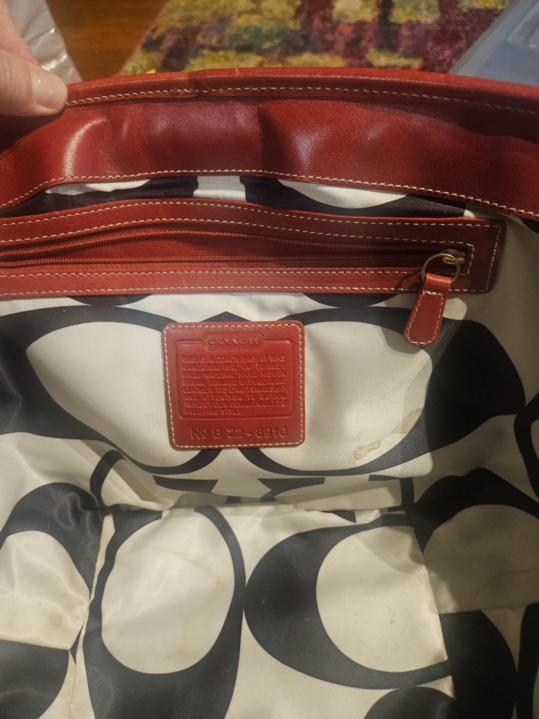 Coach Straw and Leather Handbag - photo 4