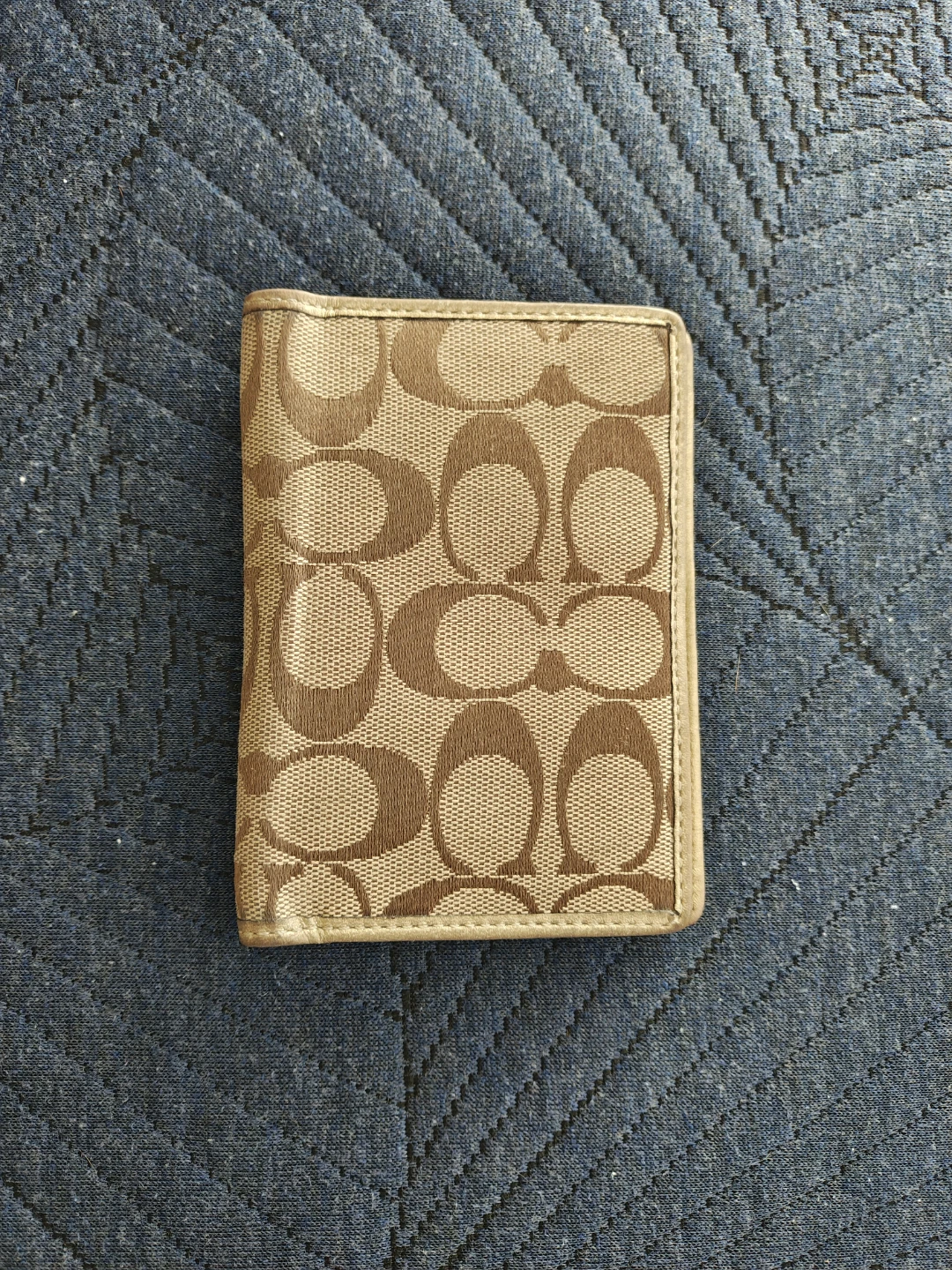 Coach Signature Passport Holder