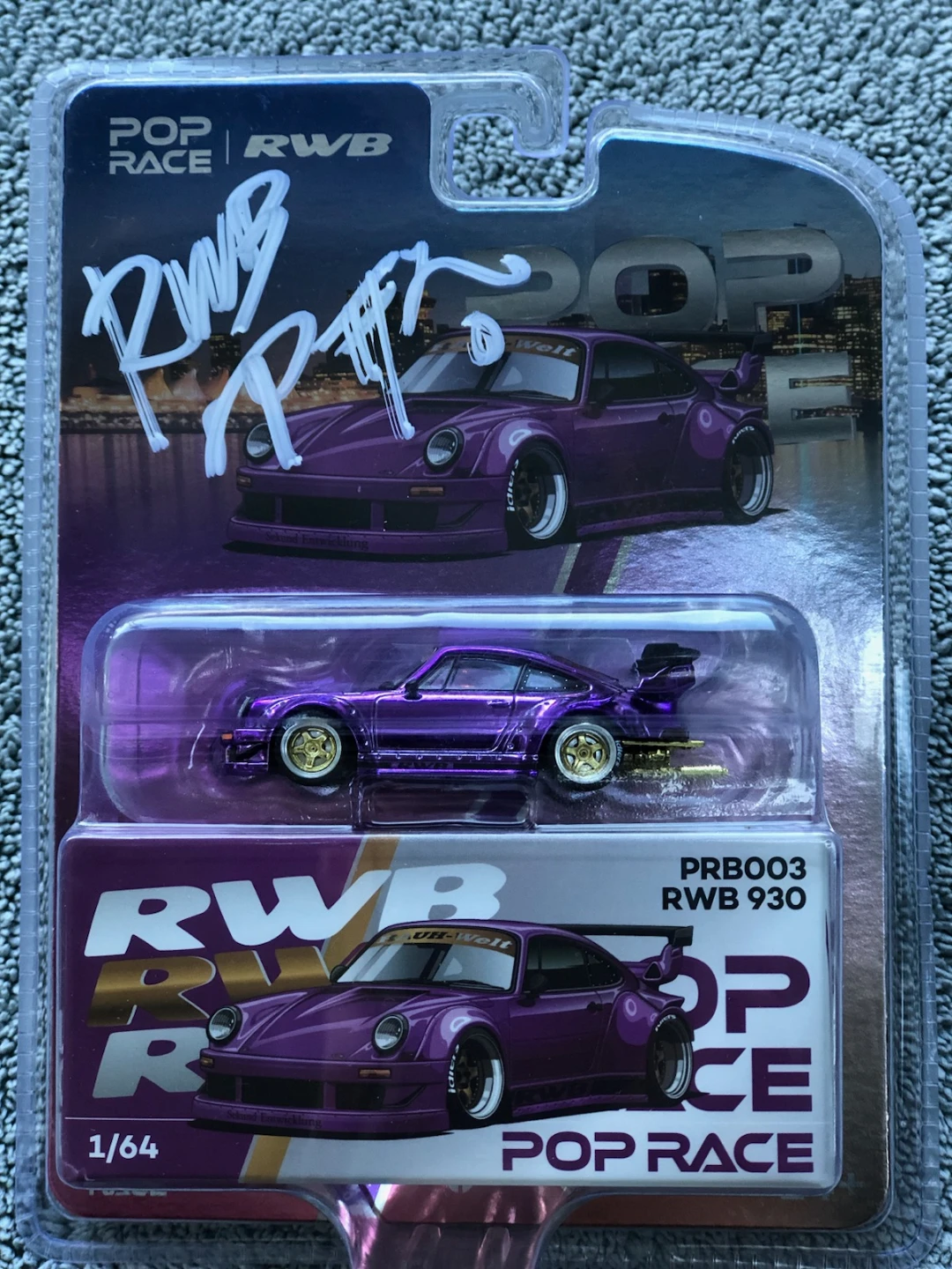 POP RACE RWB 930 Purple 1/64 Scale Model