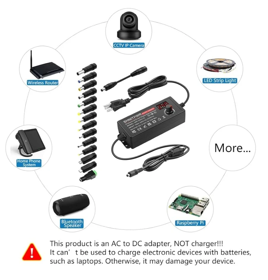 SHNITPWR 72W Adjustable AC/DC Power Adapter - photo 5