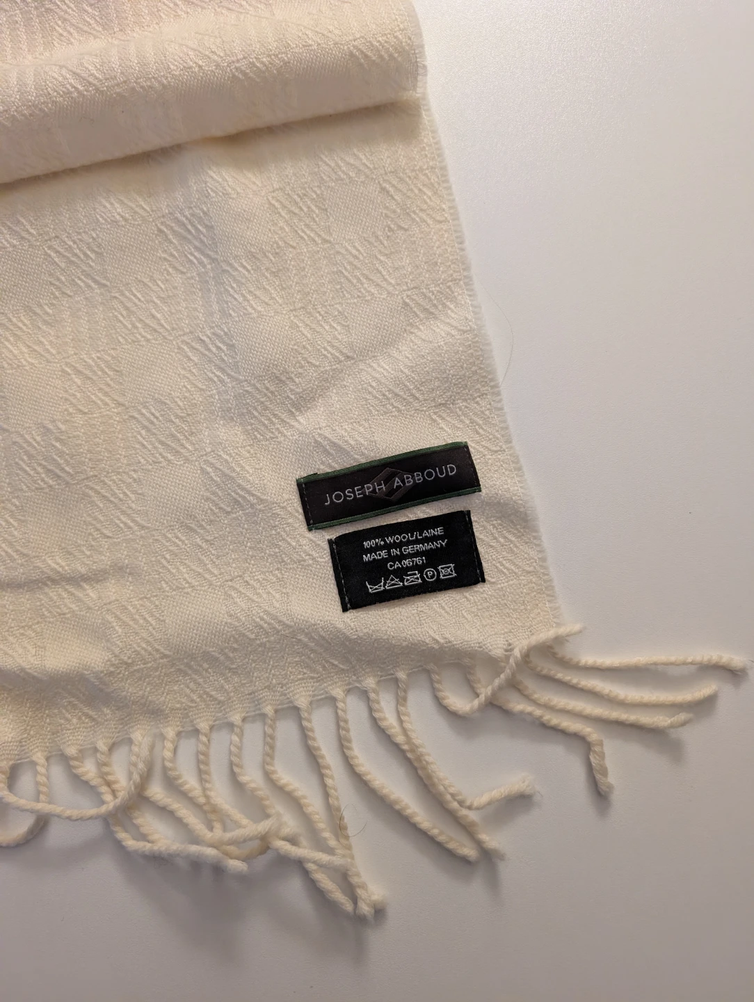 Joseph Abboud Off-White Wool Scarf - photo 2