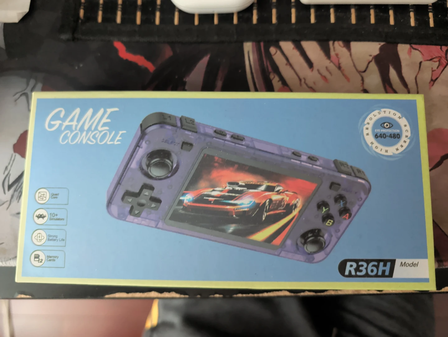 R36H Handheld Game Console Purple