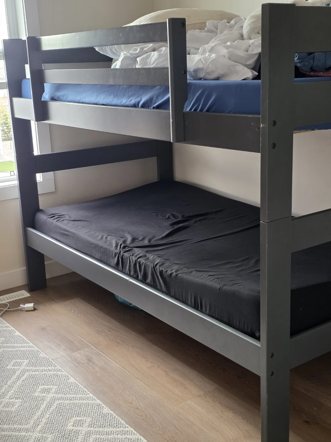 Grey twin over twin bunk bed - photo 3