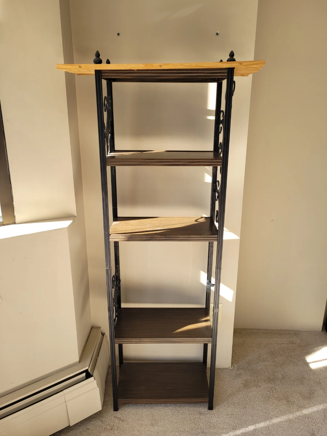 Metal and Wood Shelving Unit/ Plant Stand