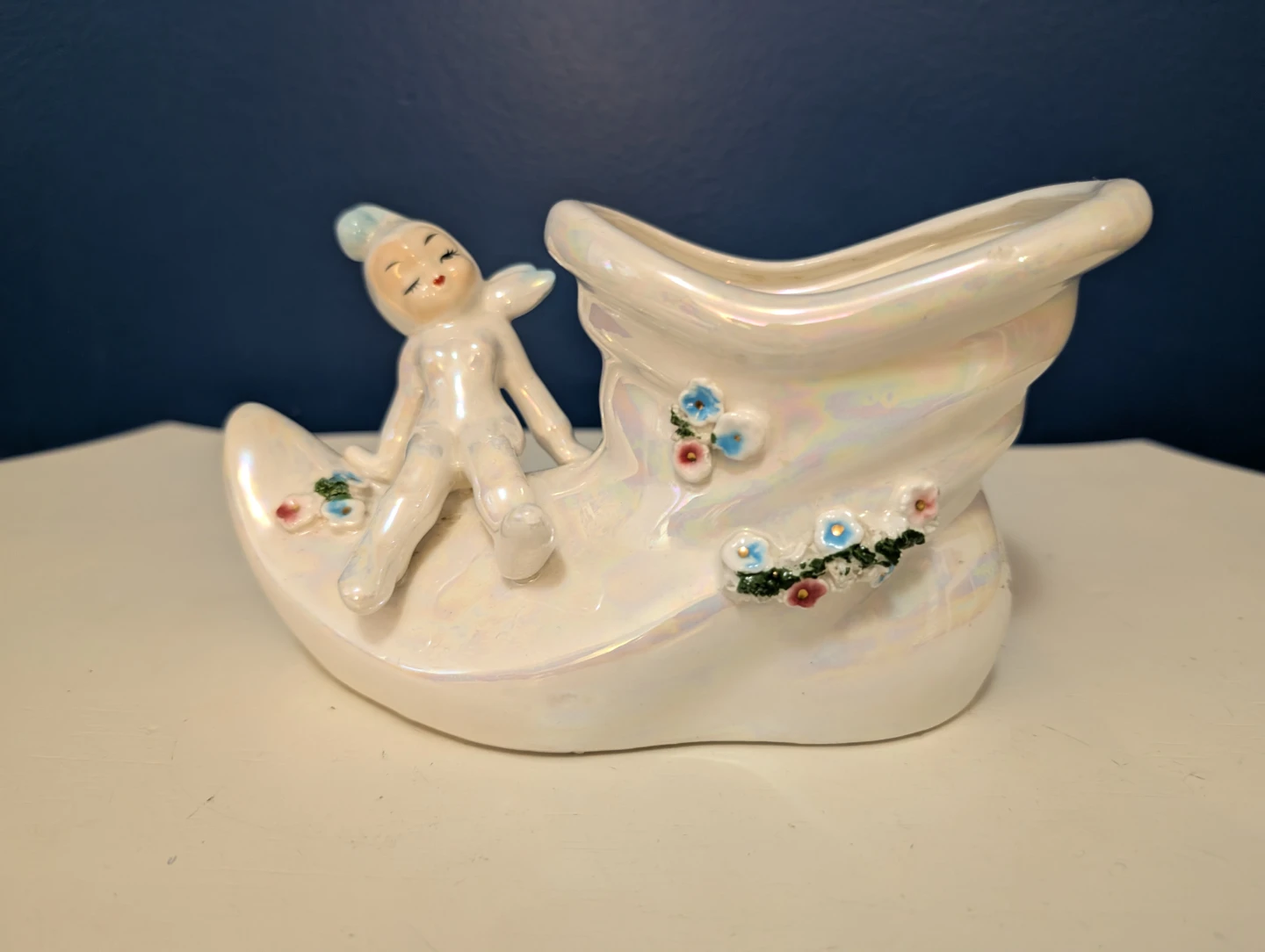 Vintage Iridescent Elf/Pixie Vase for Christmas - photo 2