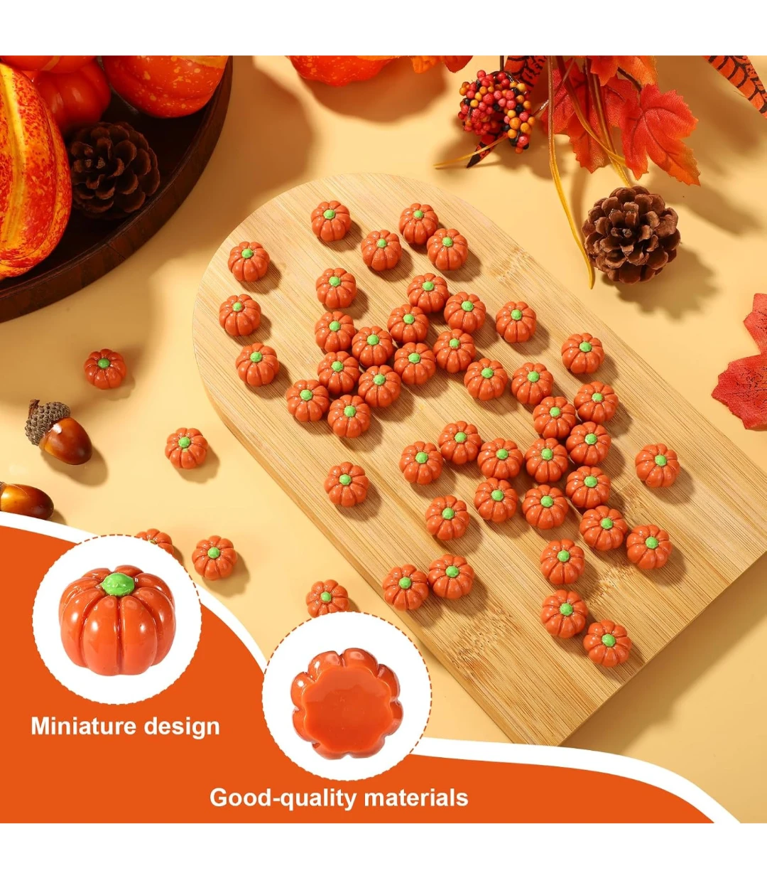 50pcs Sinbana Mini Resin Pumpkins - photo 3