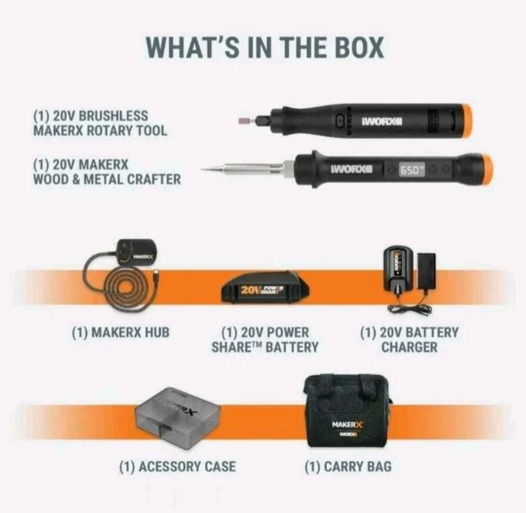 WORX WX988L Wood & Metal Rotary Tool Kit - photo 2