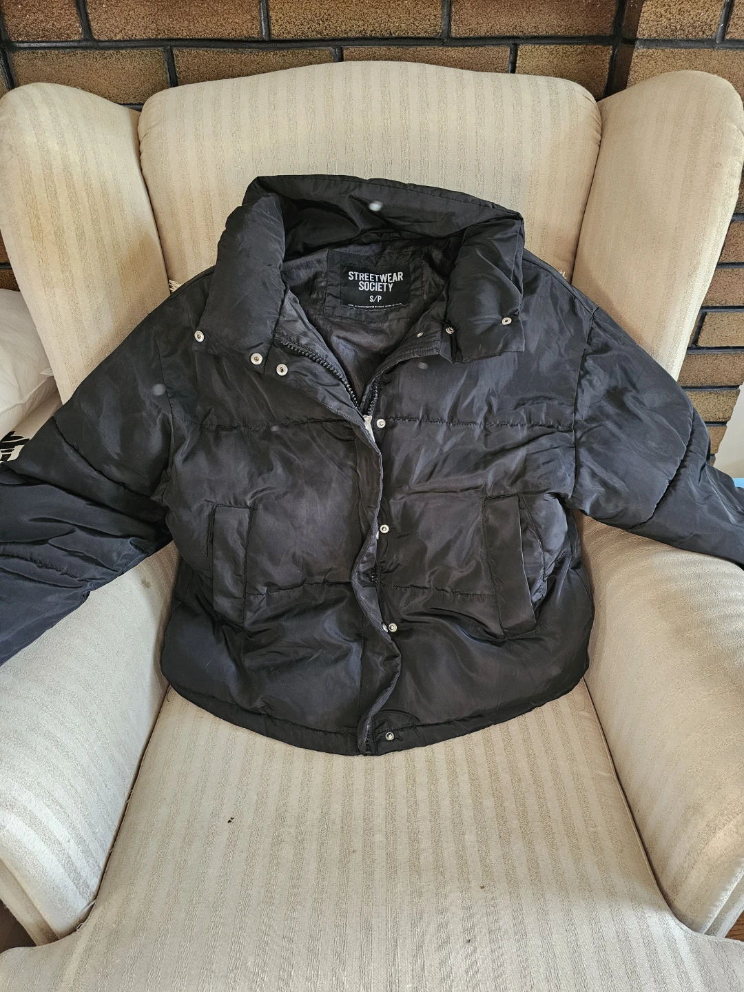 Streetwear Society Black Puffer Jacket