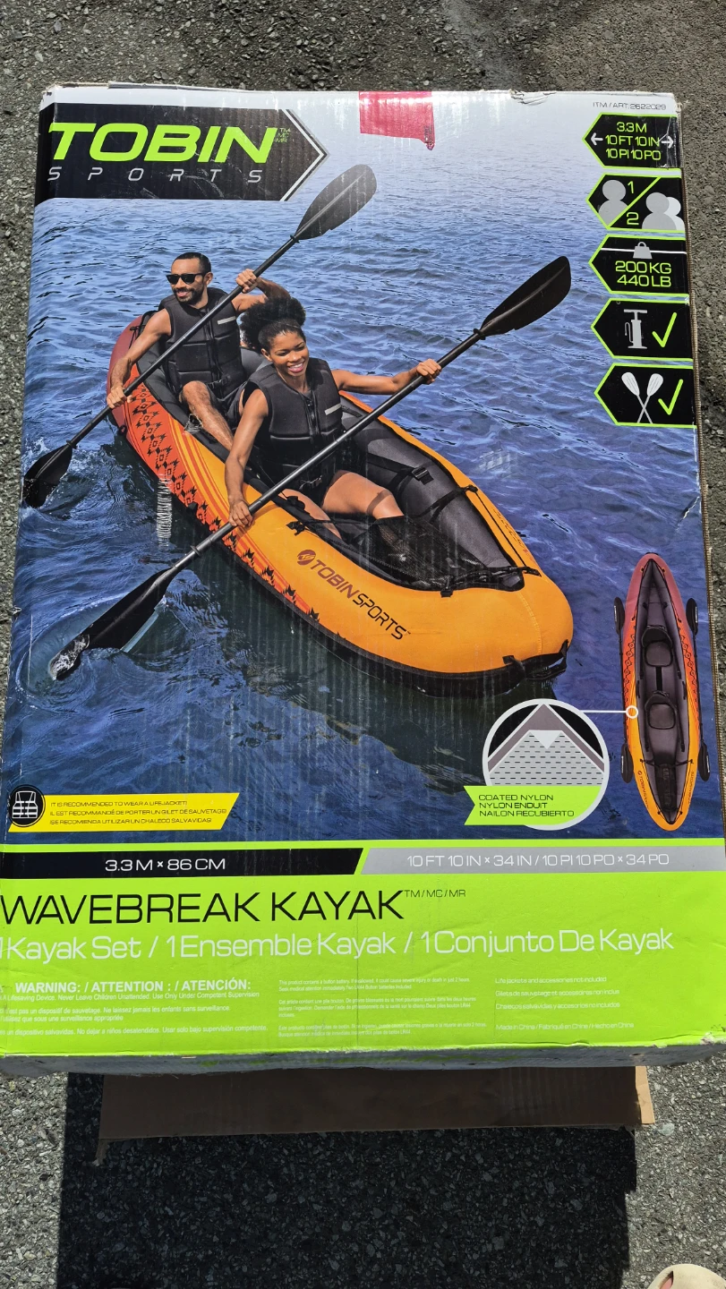 Tobin Sports Wavebreak Inflatable Kayak Set