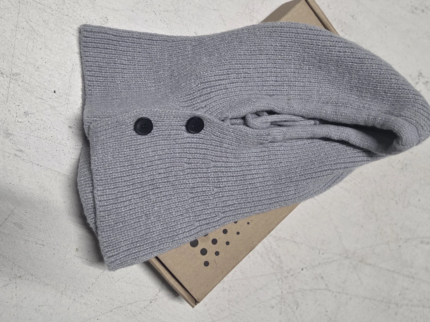 Grey Ribbed Knit Balaclava - photo 2