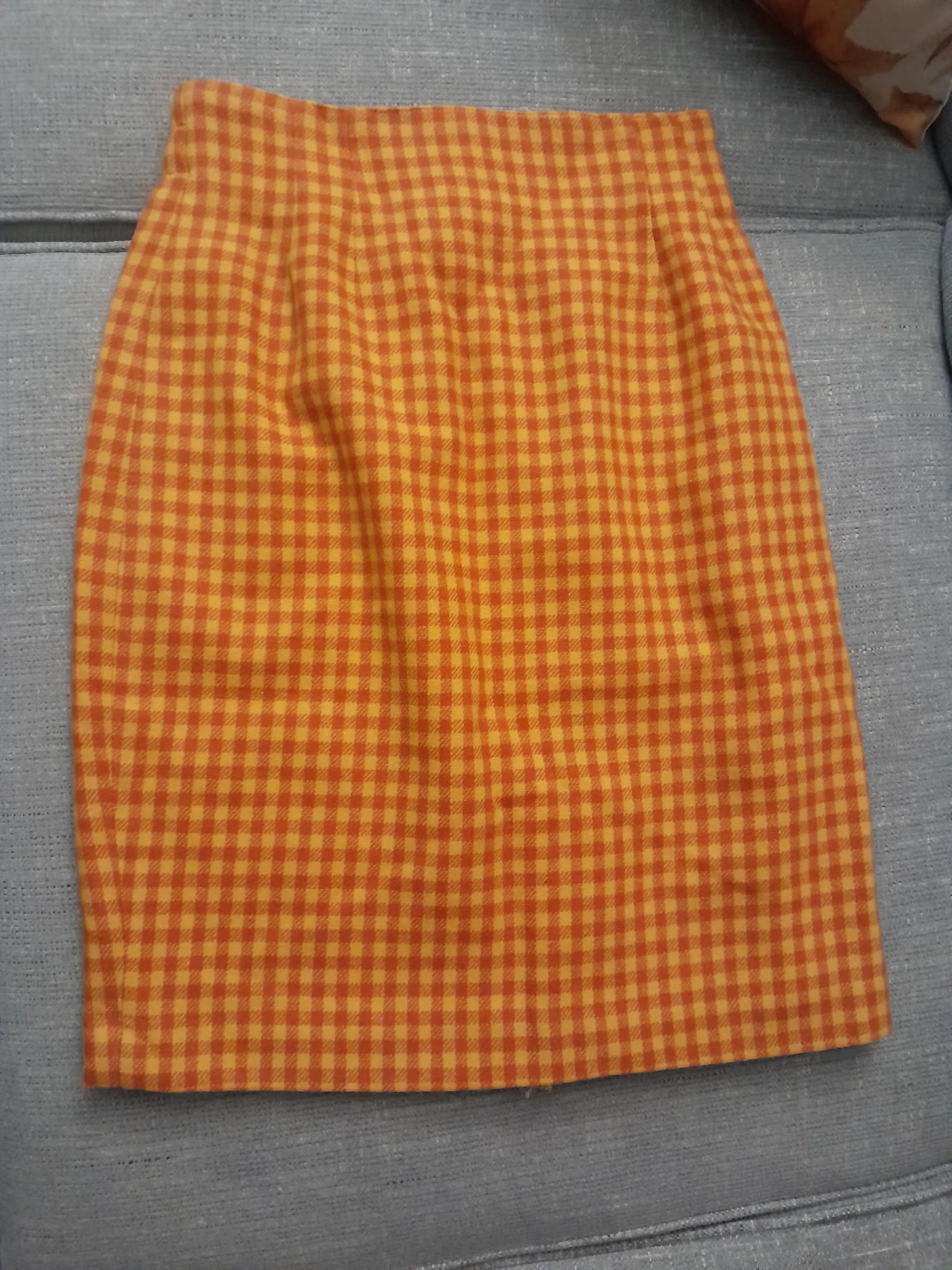 Orange and Yellow Gingham Skirt