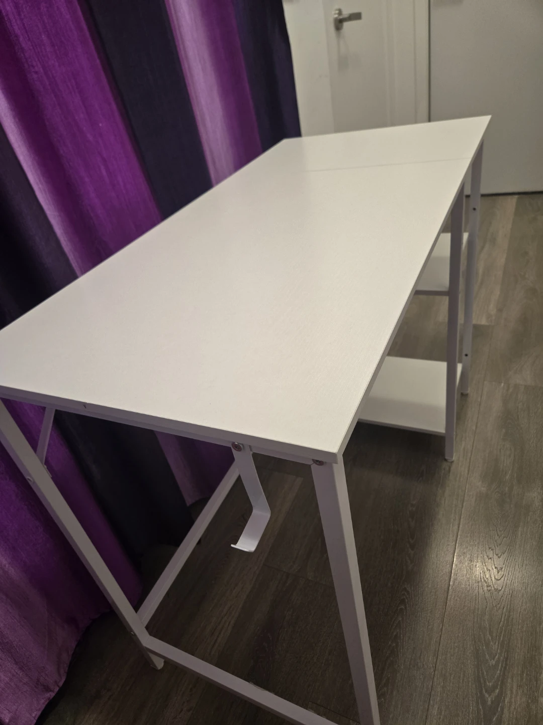 Office/Study White IKEA desk with two side shelves