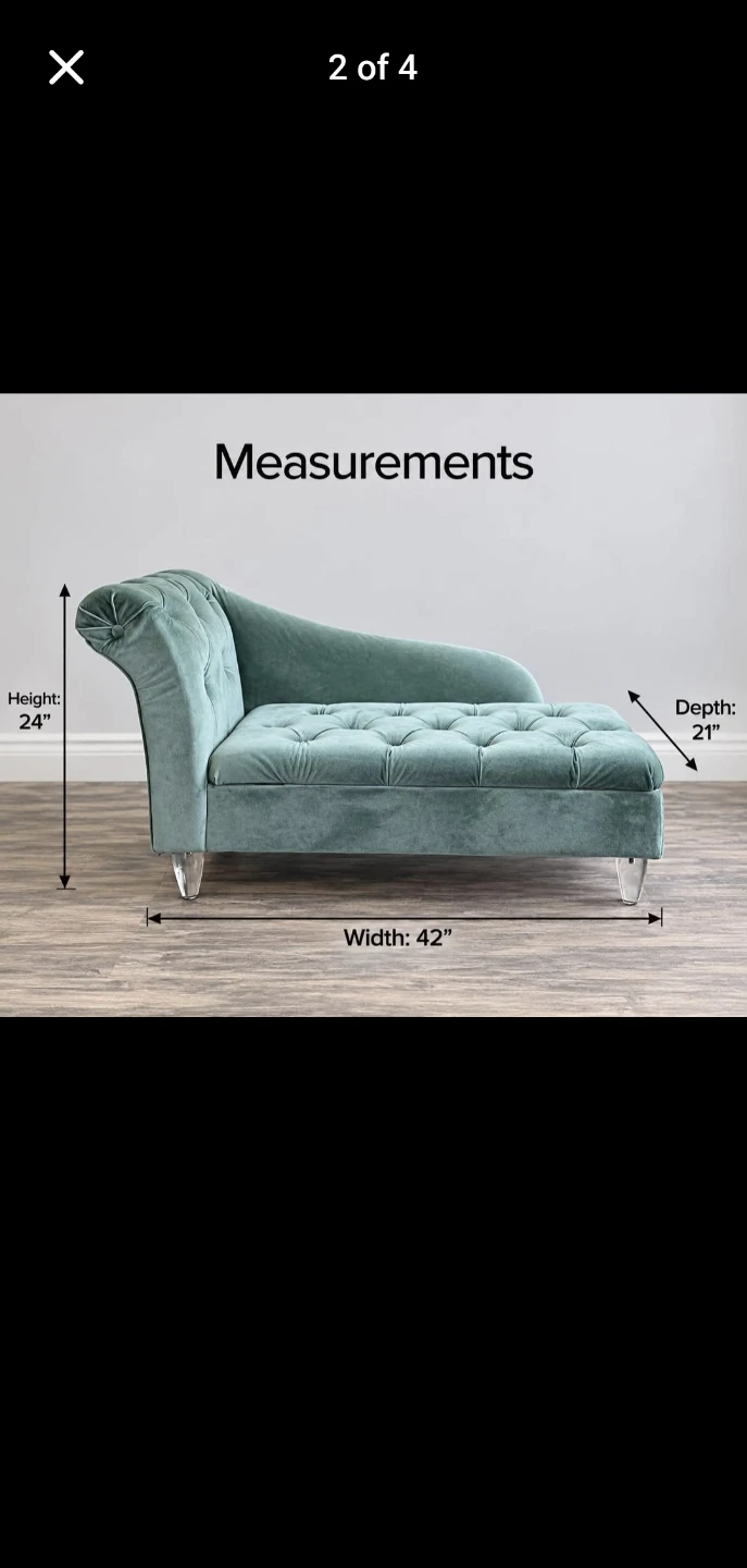 Velvet Pet Chaise Lounge with Storage - photo 2