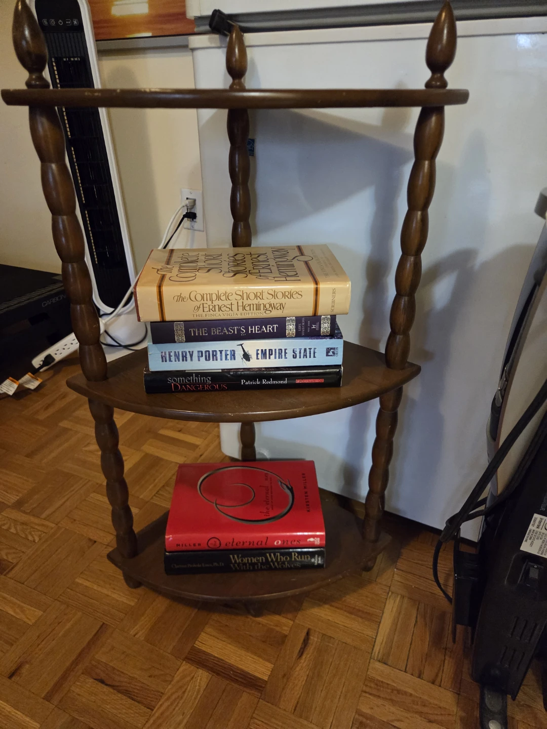 Vintage Wooden Corner Shelf Unit - photo 2