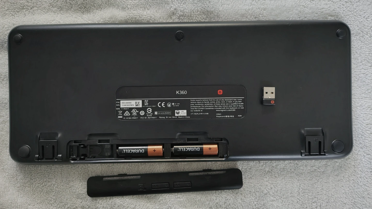 Logitech K360 Wireless Keyboard and Microsoft Mouse - photo 3