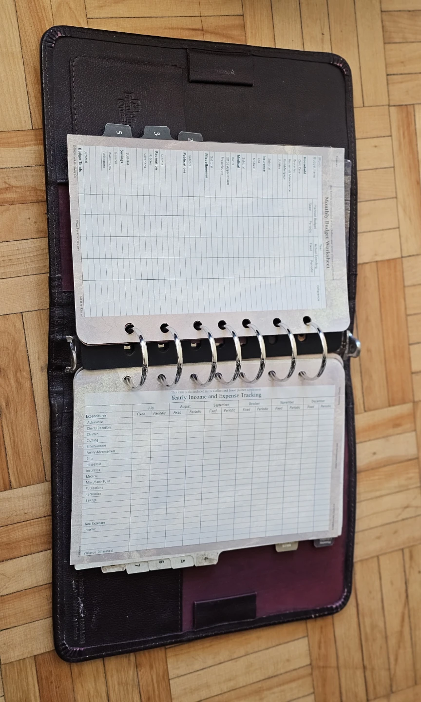 Leather Franklin Quest Buget Planner