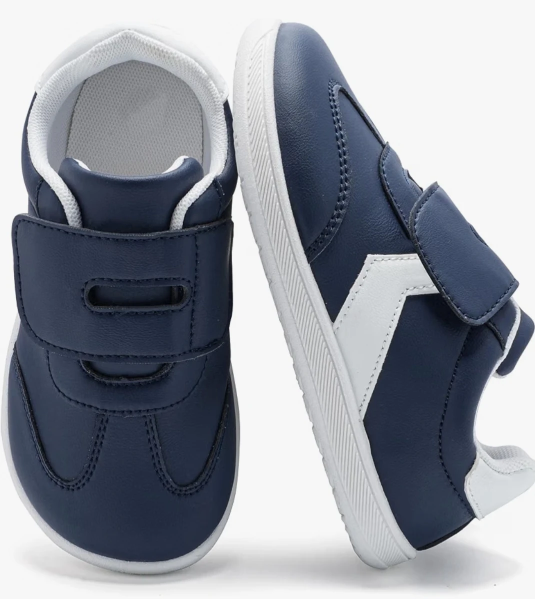 Toddler Wide-Toe Navy Sneakers