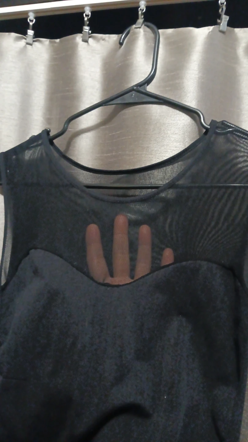 Black Mesh Neckline Bodysuit - photo 4