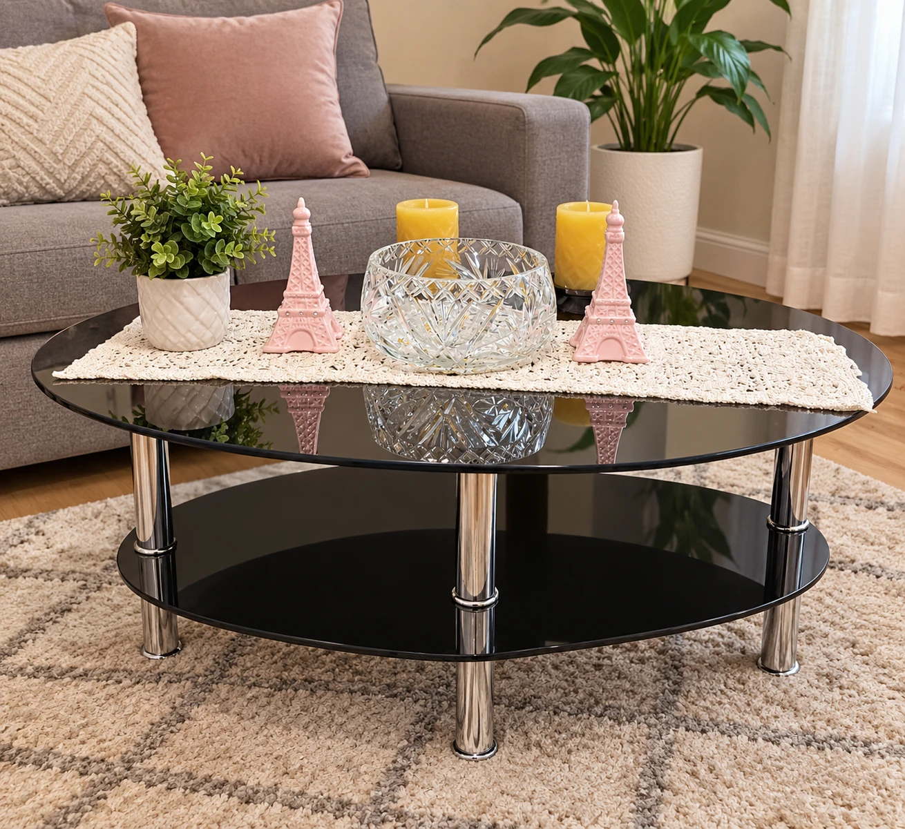Black Glass Coffee Table
