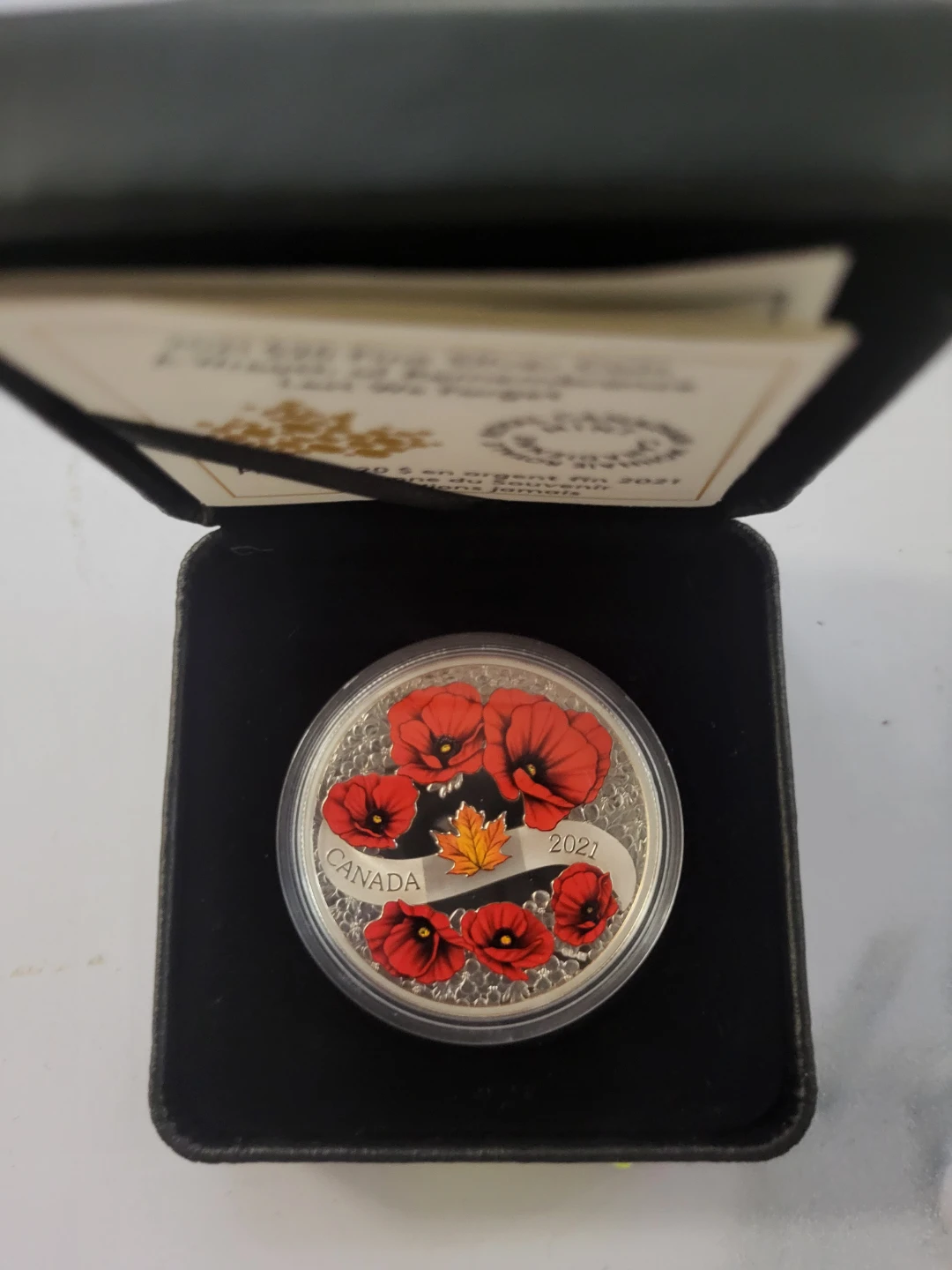 2021 $20 Royal Canadian Mint Fine Silver Poppy Coin