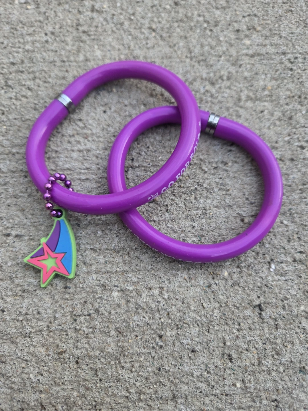 Set of 2 Purple Go For Bold pen Bracelets