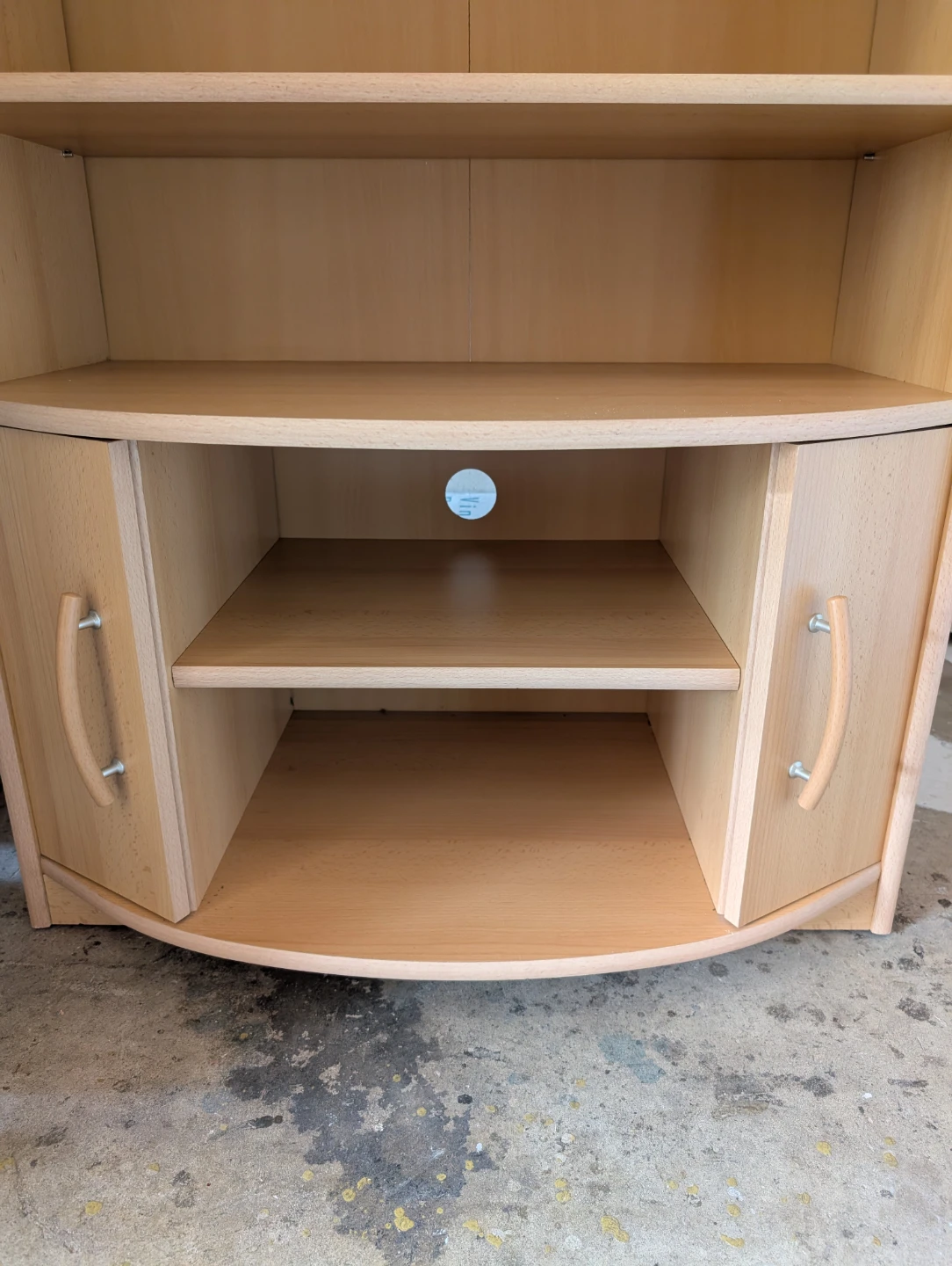 Light Wood Storage Cabinet with Shelves - photo 2