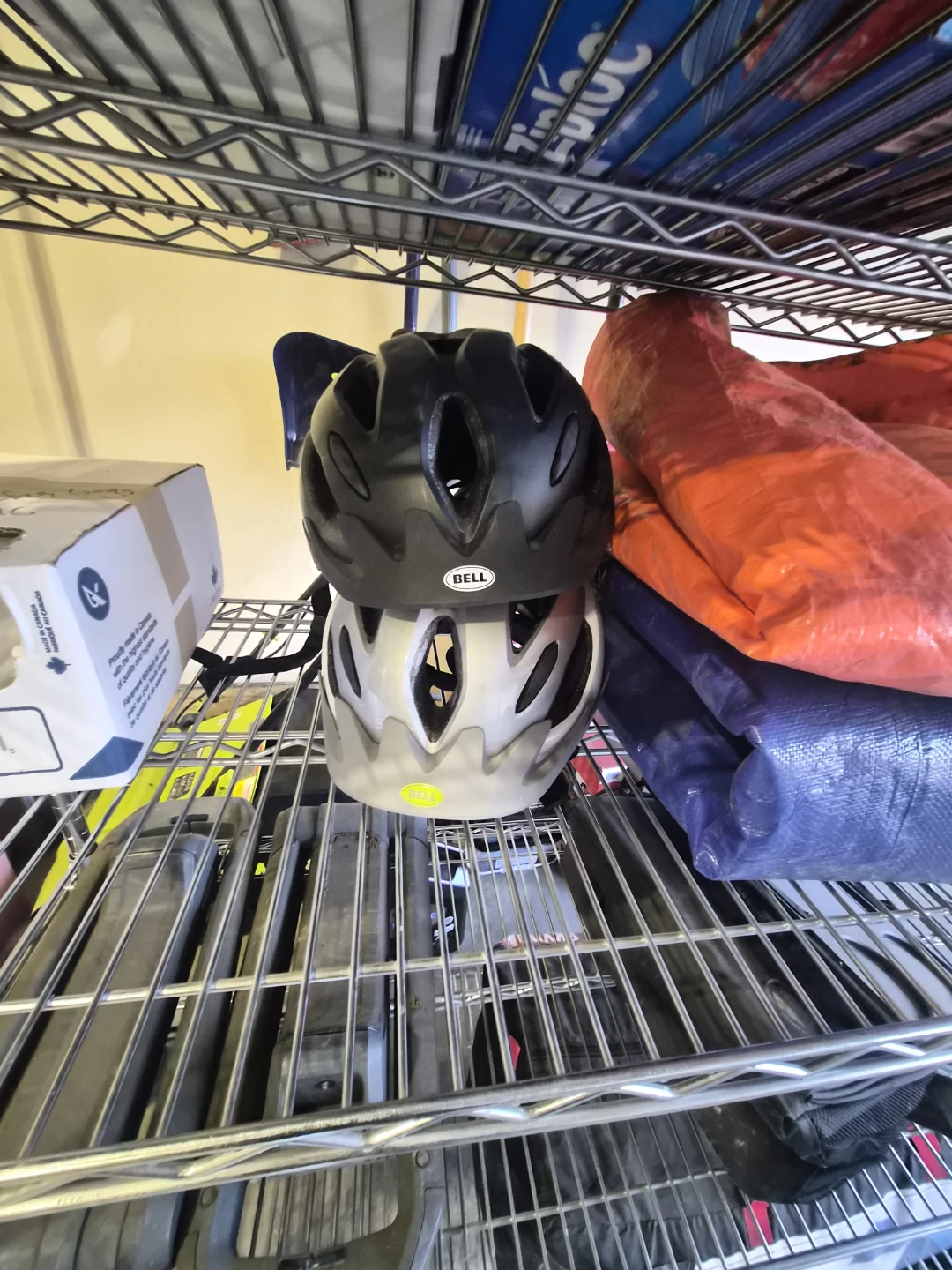 Two Bell Bicycle Helmets