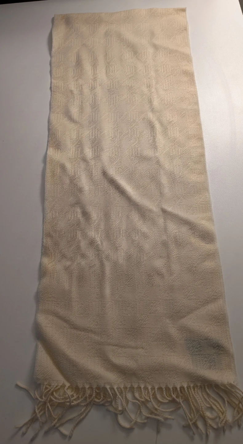 Joseph Abboud Off-White Wool Scarf