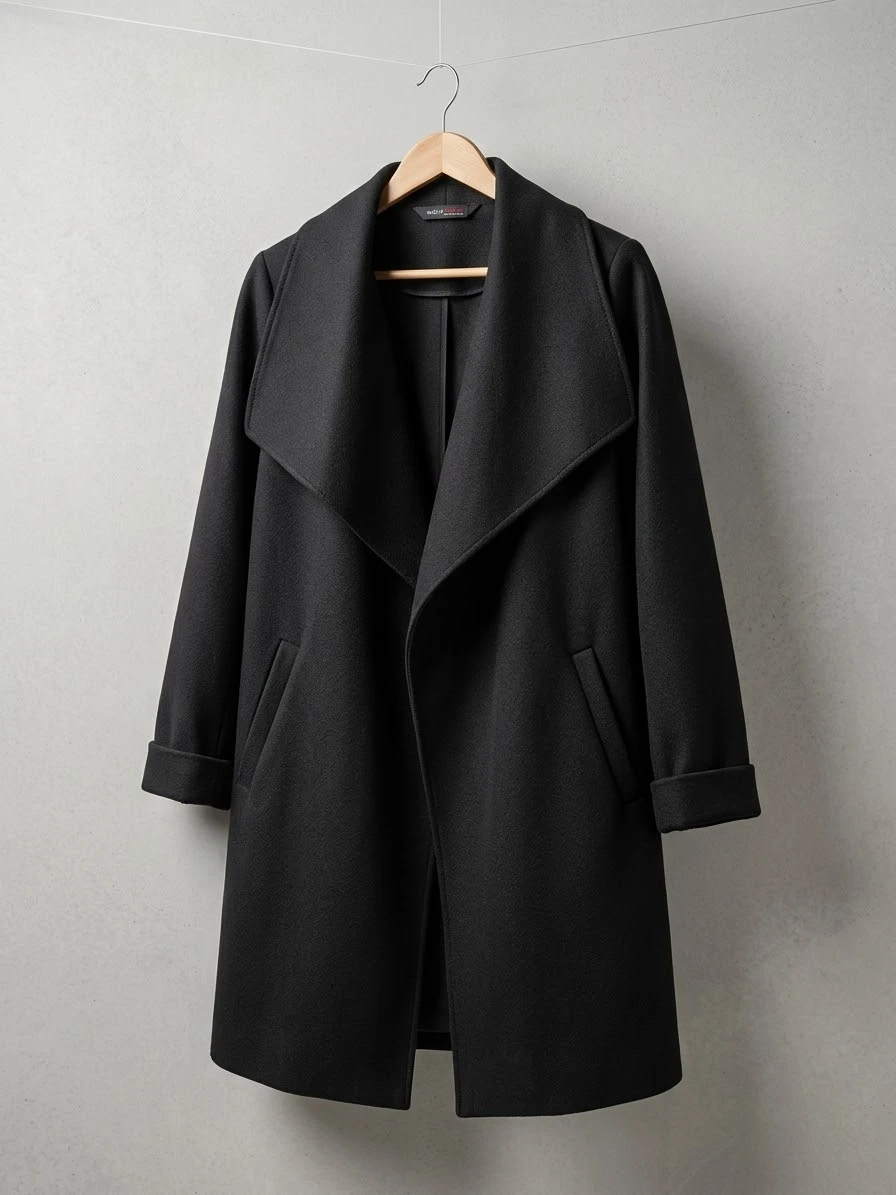 Black Italian Wool Coat