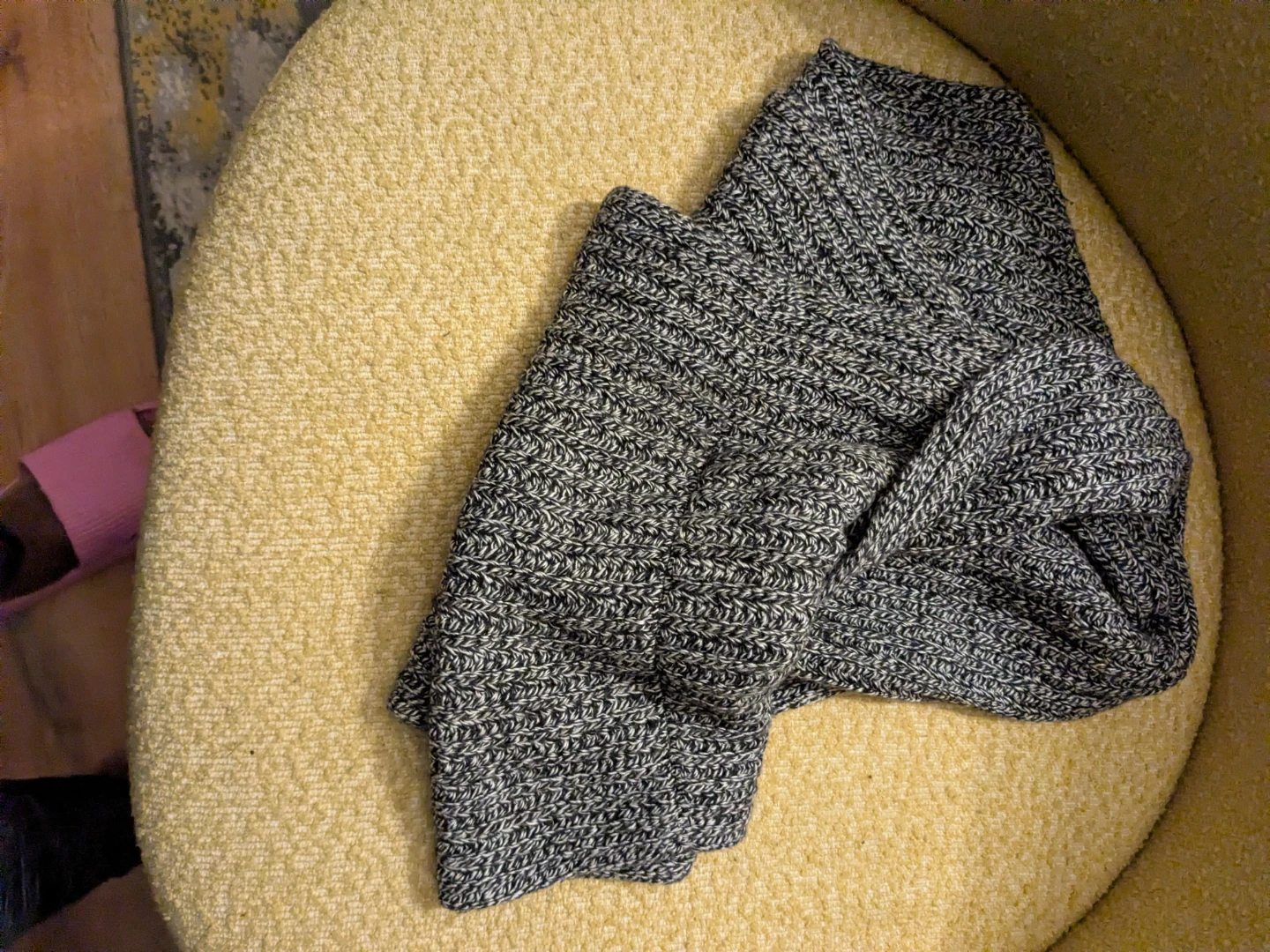 Black White Marled Chunky Knit Neck Scarf 30 - photo 2