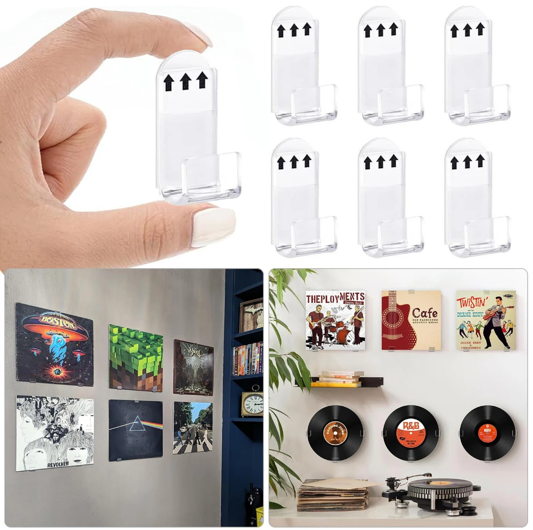 “Clear Vinyl Record Wall Mount Holders – New – 2 Boxes - photo 5