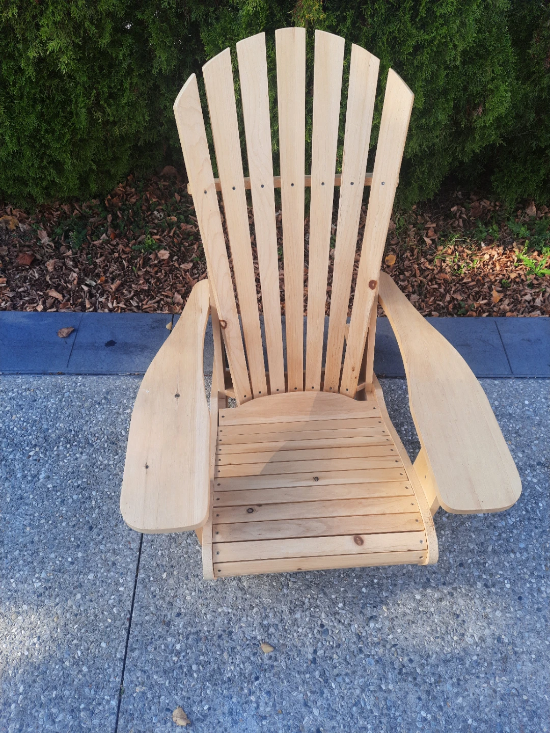Natural Wood Adirondack Rocking Chair - photo 2