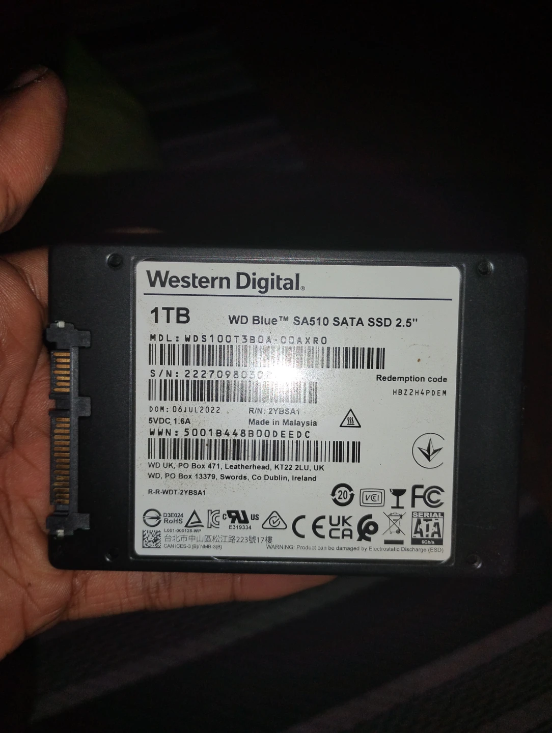 Western Digital WD Blue SA510 1TB SATA SSD - photo 2