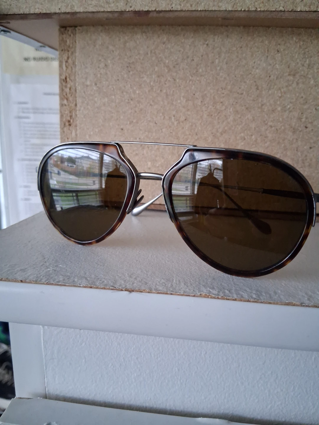 Giorgio Armani Tortoiseshell Aviator Sunglasses - photo 2