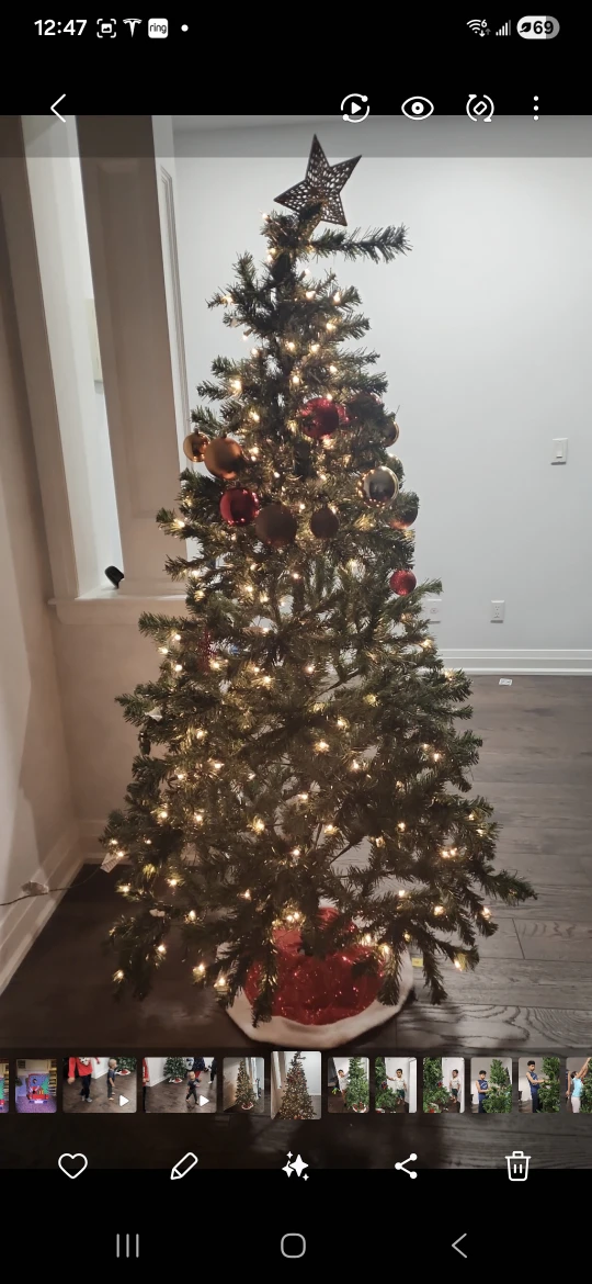 For Living 6.5 ft Pre-Lit Artificial Christmas Tree