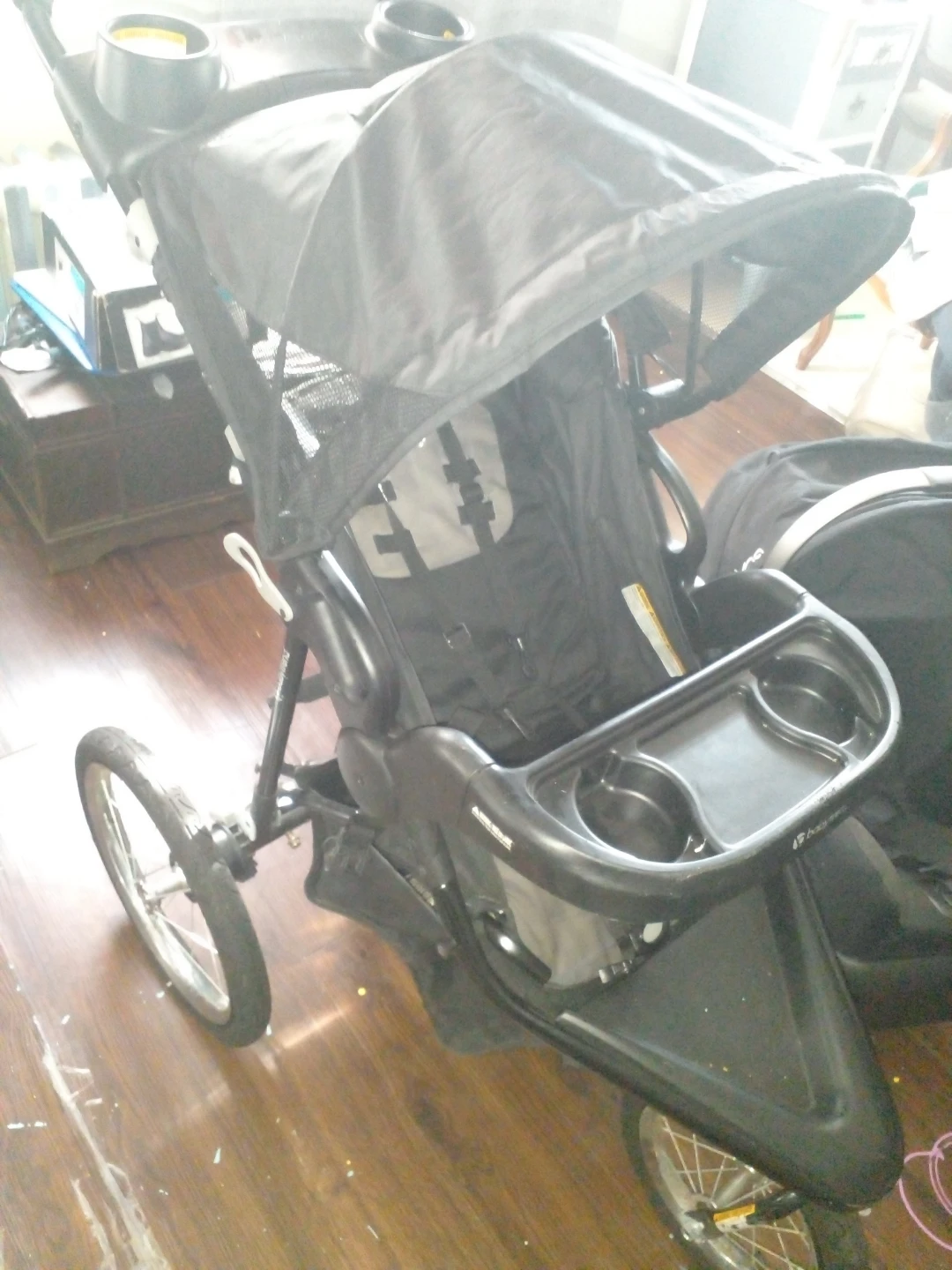 Baby trend 3 wheeler  stoller nuna carseat 2 level play pen - photo 5