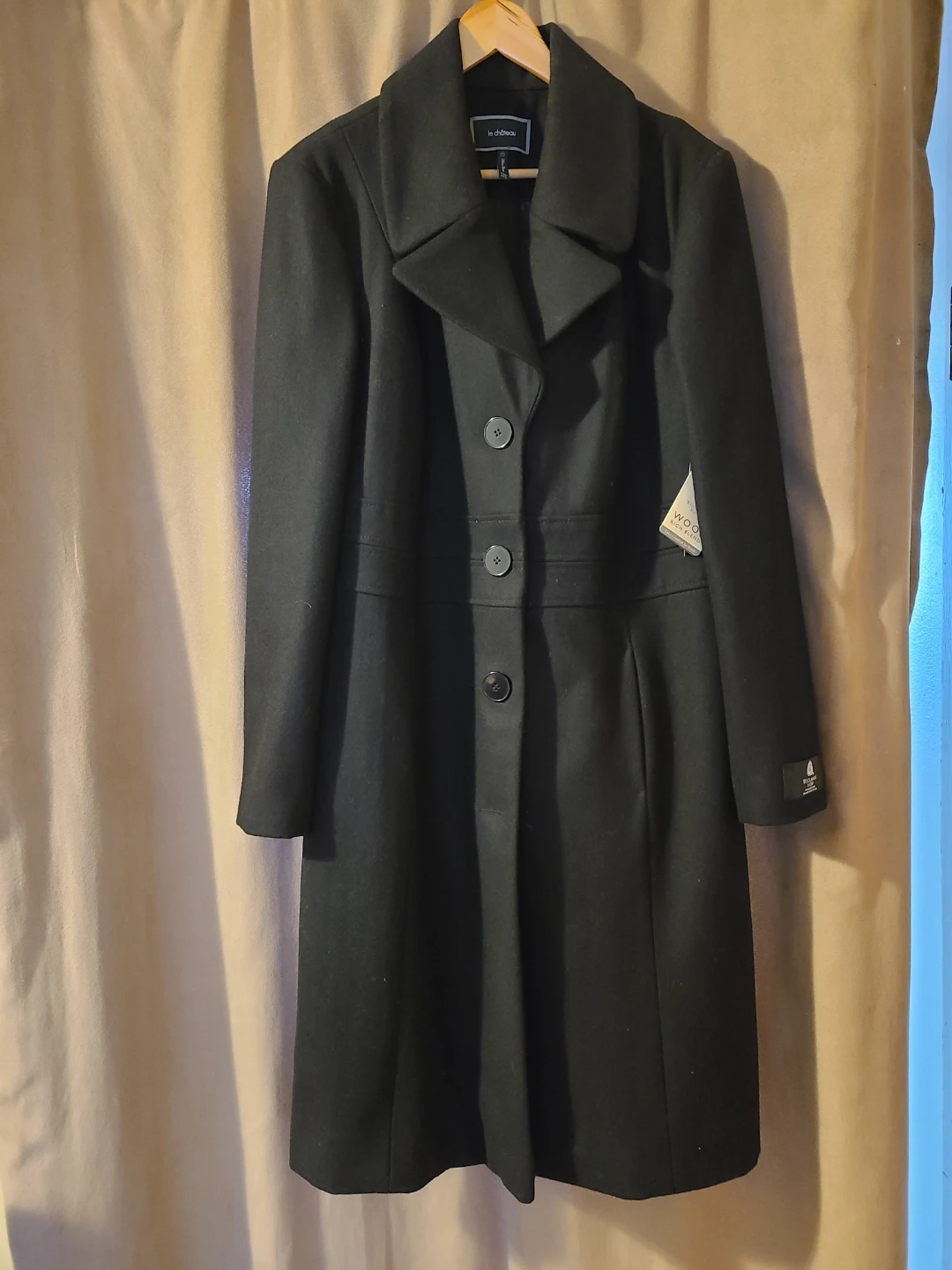Le Château Black Woolmark Blend Coat - photo 2