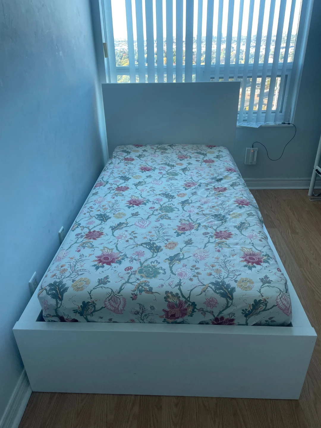 White Single Bed Frame with storage from Ikea