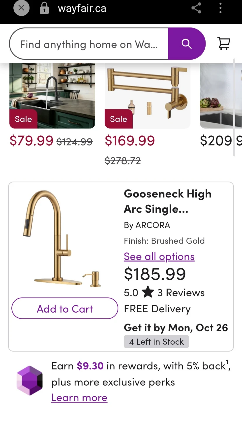 ARCORA Gooseneck High Arc Single Handle Kitchen Faucet - photo 2