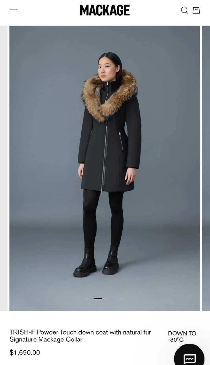 Mackage Trish-F Down Coat, Black (longline) (XS) ☃️❄️