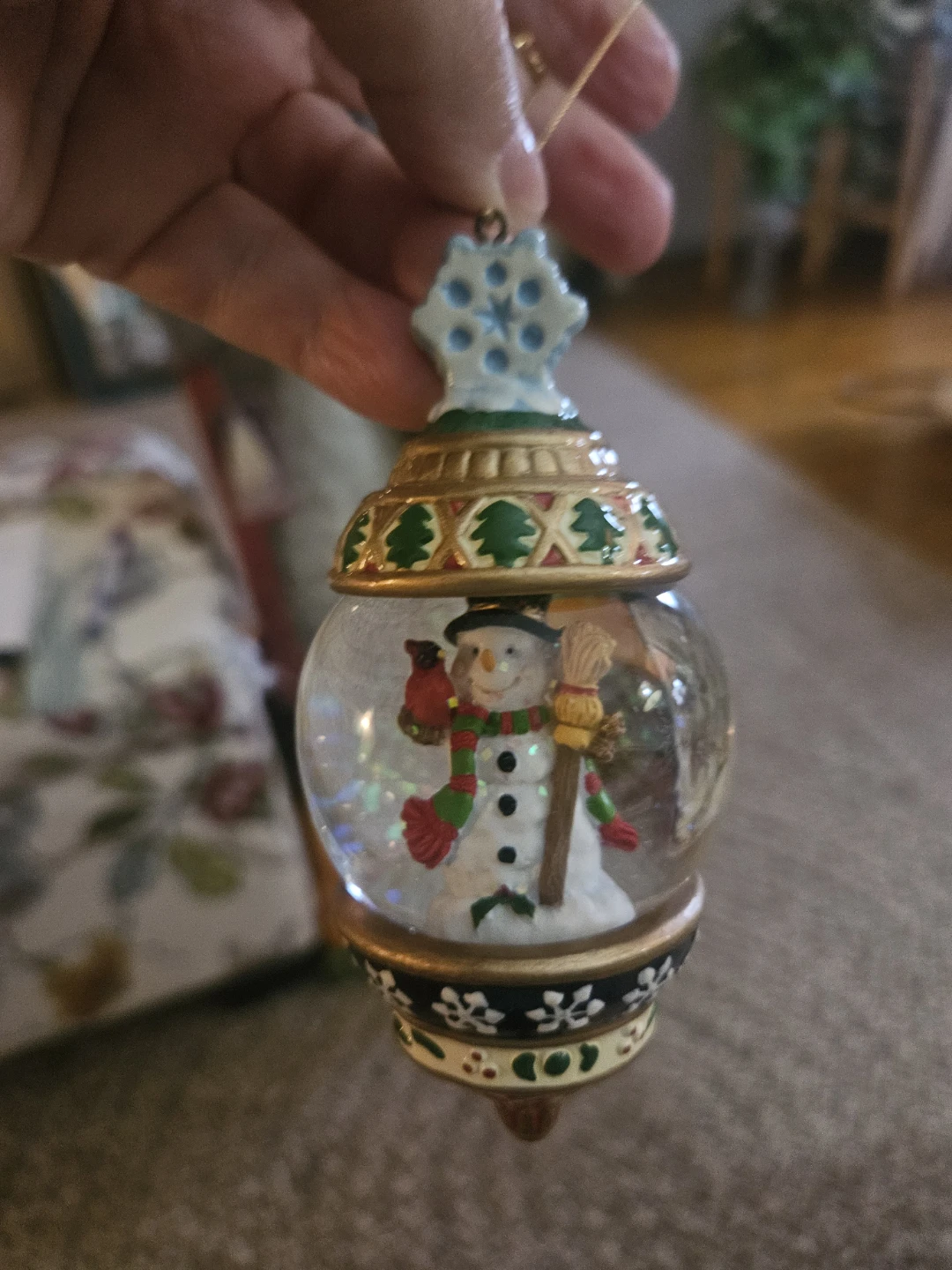 Traditions Snowman Waterglobe Ornament