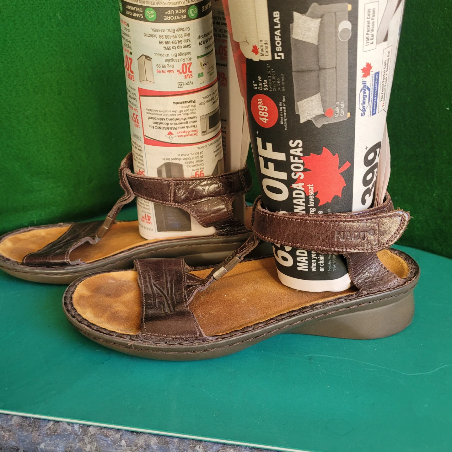 Naot Brown Leather Sandals