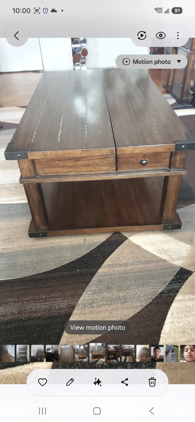 Rustic Coffee Table with Lift Top