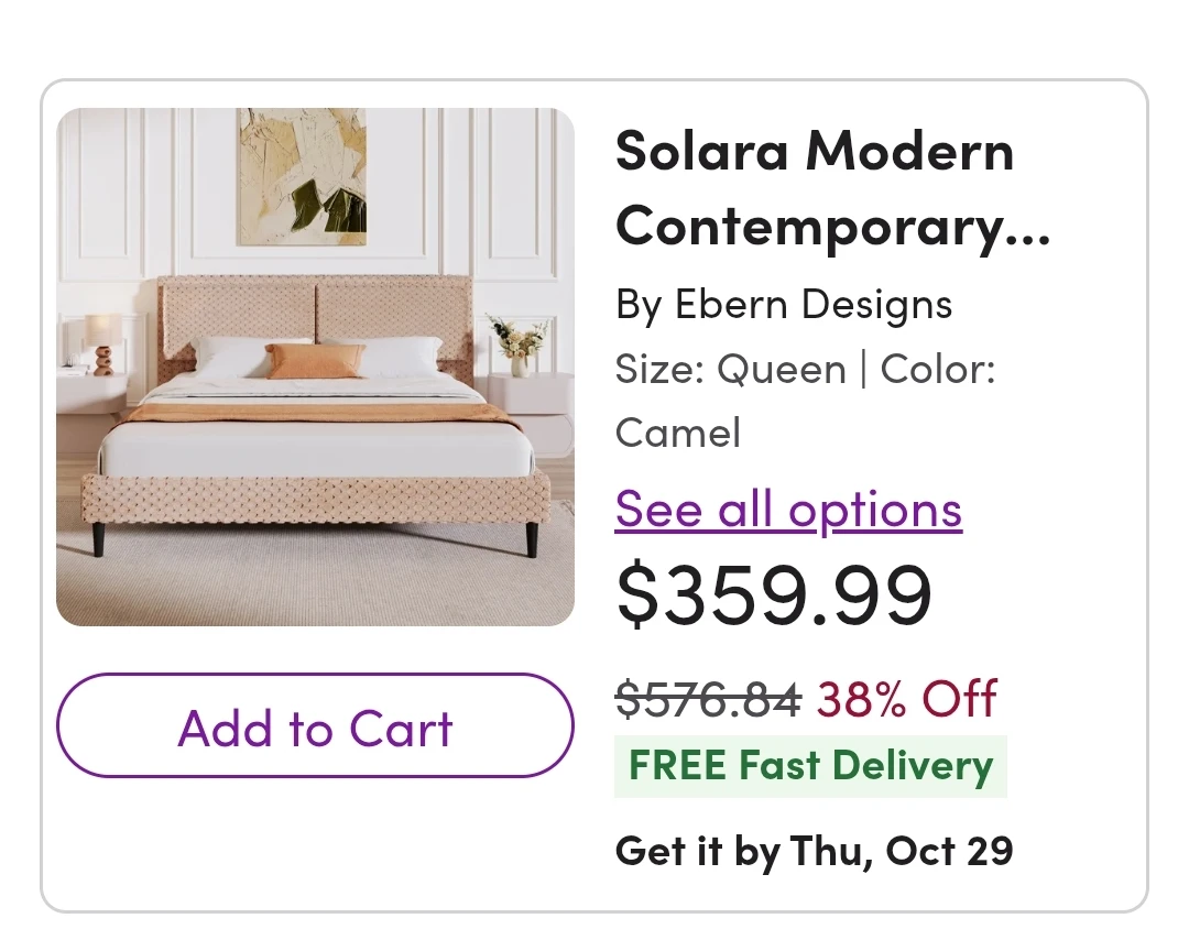 Free Brand new in box queen size bedframe with Headboard - photo 2