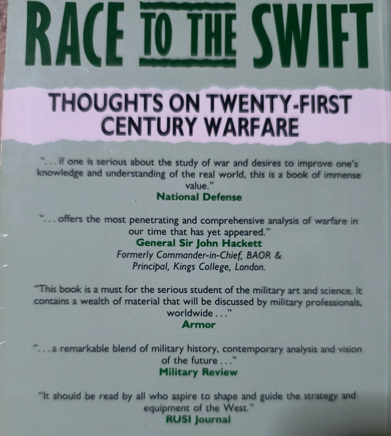Race to the Swift, softcover book, Richard E. Simpkin - photo 2