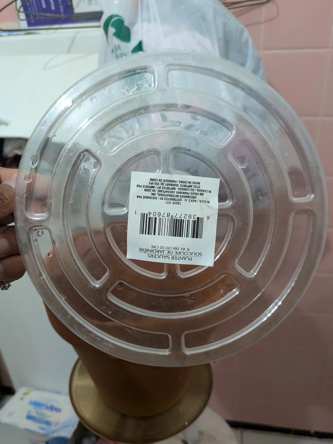 8-inch Clear Plastic Planter Saucer - photo 2