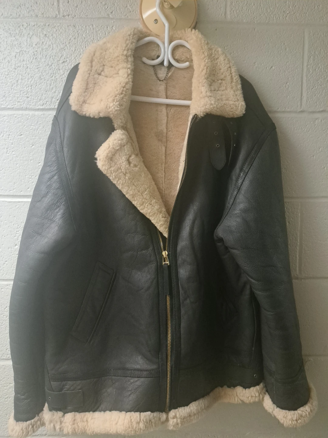 Men's Aviator Shearling Sheepskin Leather Coat